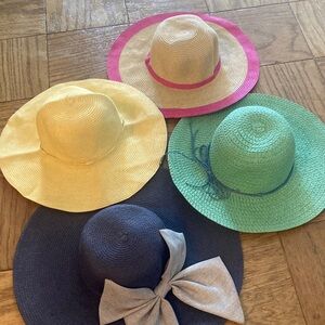 Colorful women’s straw hats
